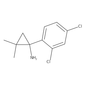 1-(2,4-Dichlorophenyl)-2,2-dimethylcyclopropan-1-amine结构式