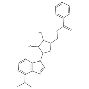 Adenosine, N,N-dimethyl-, 5a(2)-benzoate Structure