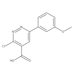 3-Chloro-6-(3-methoxyphenyl)pyridazine-4-carboxylic acid结构式