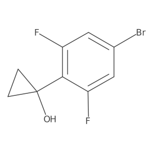 1-(4-Bromo-2,6-difluorophenyl)cyclopropan-1-ol Structure