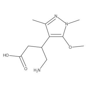4-amino-3-(5-methoxy-1,3-dimethyl-1H-pyrazol-4-yl)butanoic acid Structure