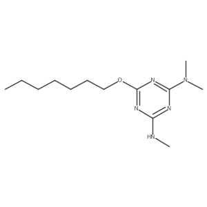 1,3,5-Triazine-2,4-diamine, 6-(heptyloxy)-N2,N2,N4-trimethyl- Structure