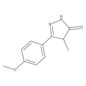 2,4-Dihydro-5-(4-methoxyphenyl)-4-methyl-3H-pyrazol-3-one Structure