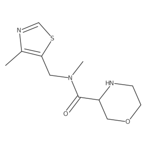 n-Methyl-N-((4-methylthiazol-5-yl)methyl)morpholine-3-carboxamide结构式