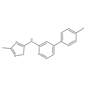 4-(4-Fluorophenyl)-N-(3-methyl-1,2,4-thiadiazol-5-yl)-2-pyridinamine结构式