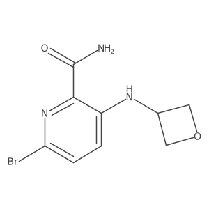 6-Bromo-3-(3-oxetanylamino)-2-pyridinecarboxamide Structure