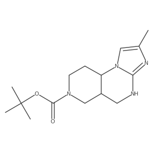 tert-Butyl 4-methyl-2,5,7,11-tetraazatricyclo[7.4.0.0,2,6]trideca-3,5-diene-11-carboxylate Structure