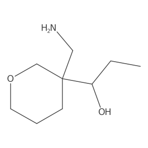 1-[3-(Aminomethyl)oxan-3-yl]propan-1-ol结构式