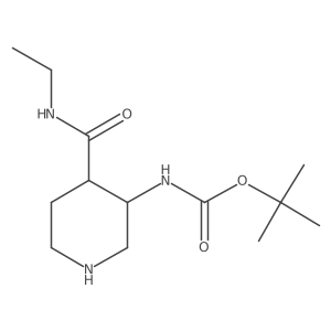 tert-Butyl (4-(ethylcarbamoyl)piperidin-3-yl)carbamate Structure