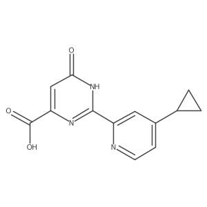 2-(4-Cyclopropyl-2-pyridinyl)-1,6-dihydro-6-oxo-4-pyrimidinecarboxylic acid Structure