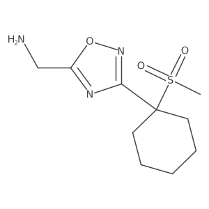 (3-(1-(Methylsulfonyl)cyclohexyl)-1,2,4-oxadiazol-5-yl)methanamine结构式