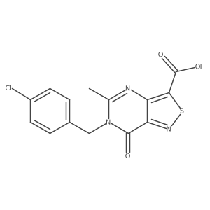 6-(4-Chlorobenzyl)-5-methyl-7-oxo-6,7-dihydroisothiazolo[4,3-d]pyrimidine-3-carboxylic acid Structure