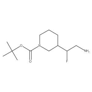 Tert-butyl 3-(2-amino-1-fluoroethyl)piperidine-1-carboxylate Structure