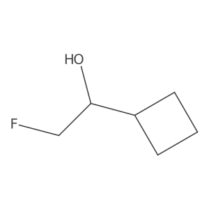 1-Cyclobutyl-2-fluoroethan-1-ol结构式
