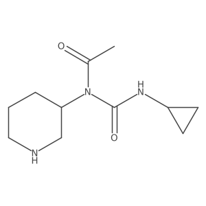 N-(Cyclopropylcarbamoyl)-N-(piperidin-3-yl)acetamide结构式