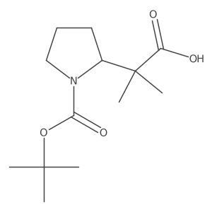 2-(1-(tert-Butoxycarbonyl)pyrrolidin-2-yl)-2-methylpropanoic acid结构式
