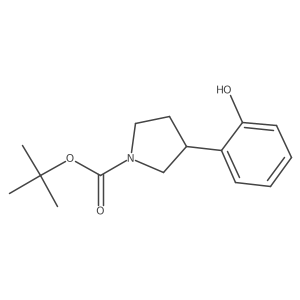 tert-Butyl 3-(2-hydroxyphenyl)pyrrolidine-1-carboxylate Structure
