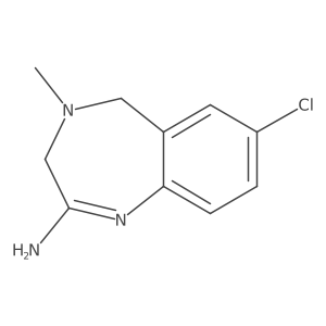 7-Chloro-4-methyl-3,5-dihydro-1,4-benzodiazepin-2-amine结构式