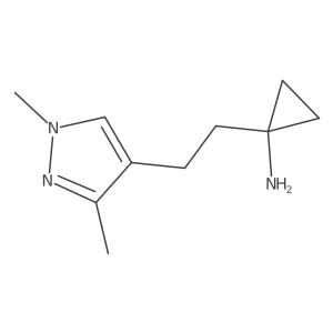 1-[2-(1,3-dimethyl-1H-pyrazol-4-yl)ethyl]cyclopropan-1-amine Structure