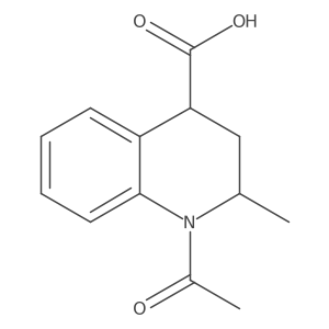 1-Acetyl-2-methyl-1,2,3,4-tetrahydroquinoline-4-carboxylic acid结构式