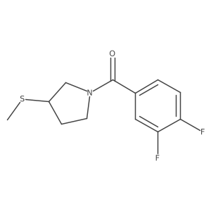 (3,4-Difluorophenyl)(3-(methylthio)pyrrolidin-1-yl)methanone Structure