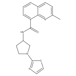 2-methyl-N-(1-(thiazol-2-yl)pyrrolidin-3-yl)quinoline-8-carboxamide Structure