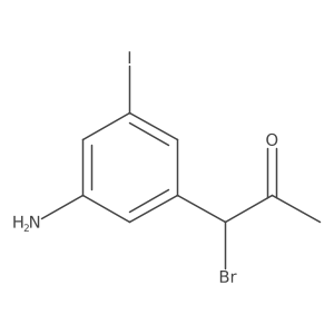 1-(3-Amino-5-iodophenyl)-1-bromopropan-2-one Structure