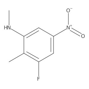 Benzenamine, 3-fluoro-N,2-dimethyl-5-nitro- Structure