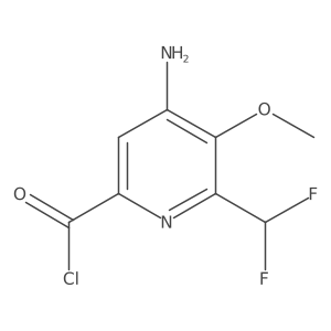 4-Amino-6-(difluoromethyl)-5-methoxypicolinoyl chloride Structure