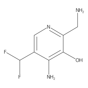 4-Amino-2-(aminomethyl)-5-(difluoromethyl)pyridin-3-ol结构式
