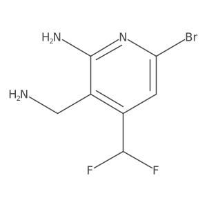 3-(Aminomethyl)-6-bromo-4-(difluoromethyl)pyridin-2-amine Structure