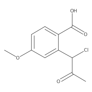 2-(1-Chloro-2-oxopropyl)-4-methoxybenzoic acid结构式