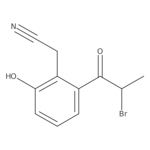 2-(2-Bromopropanoyl)-6-hydroxyphenylacetonitrile Structure