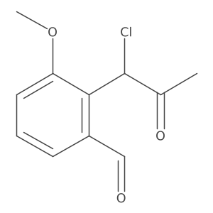 2-(1-Chloro-2-oxopropyl)-3-methoxybenzaldehyde结构式