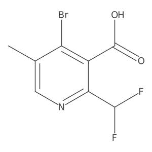 4-Bromo-2-(difluoromethyl)-5-methylnicotinic acid Structure