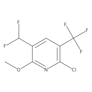 2-Chloro-5-(difluoromethyl)-6-methoxy-3-(trifluoromethyl)pyridine Structure
