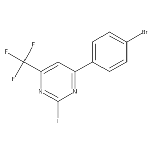 6-(4-Bromophenyl)-2-iodo-4-(trifluoromethyl)pyrimidine结构式
