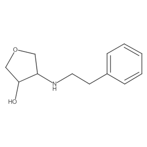 (3S,4R)-4-(Phenethylamino)tetrahydrofuran-3-ol Structure