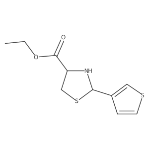 Ethyl 2-(thiophen-3-YL)-1,3-thiazolidine-4-carboxylate Structure