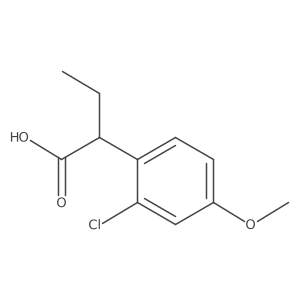 2-(2-Chloro-4-methoxyphenyl)butanoic acid结构式
