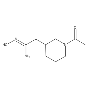 2-(1-acetylpiperidin-3-yl)-N'-hydroxyacetimidamide结构式