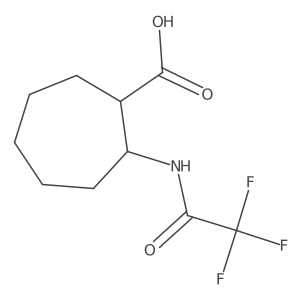 (1R,2S)-2-[(2,2,2-trifluoroacetyl)amino]cycloheptanecarboxylic acid结构式