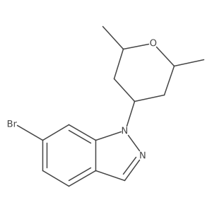 6-Bromo-1-(tetrahydro-2,6-dimethyl-2H-pyran-4-yl)-1H-indazole Structure