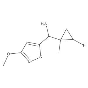 5-Isothiazolemethanamine, I+/--(2-fluoro-1-methylcyclopropyl)-3-methoxy-结构式