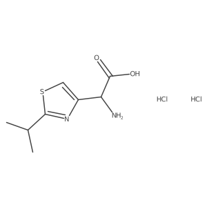 2-Amino-2-[2-(propan-2-yl)-1,3-thiazol-4-yl]acetic acid dihydrochloride结构式