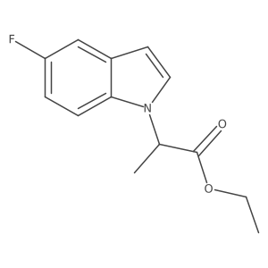Ethyl 2-(5-fluoro-1H-indol-1-yl)propanoate Structure