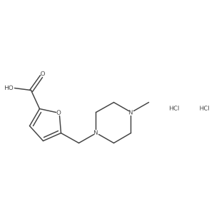 5-((4-Methylpiperazin-1-yl)methyl)furan-2-carboxylic acid dihydrochloride结构式