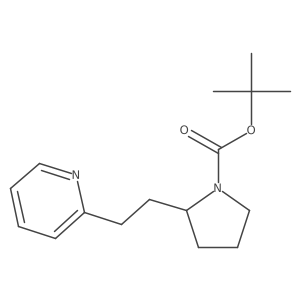2-[2-(2-Pyridinyl)ethyl]-1-pyrrolidinecarboxylic acid 1,1-dimethylethyl ester结构式