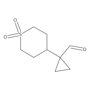 1-(1,1-Dioxo-1lambda6-thian-4-yl)cyclopropane-1-carbaldehyde Structure