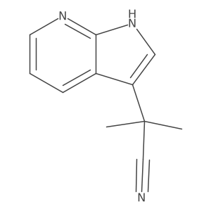 2-methyl-2-{1H-pyrrolo[2,3-b]pyridin-3-yl}propanenitrile Structure